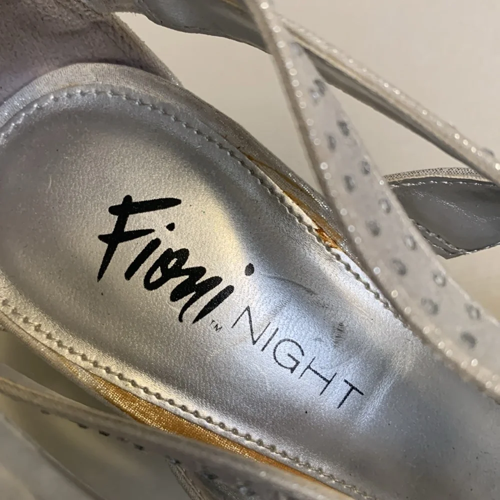Fione Night Silver Rhinestone Heels